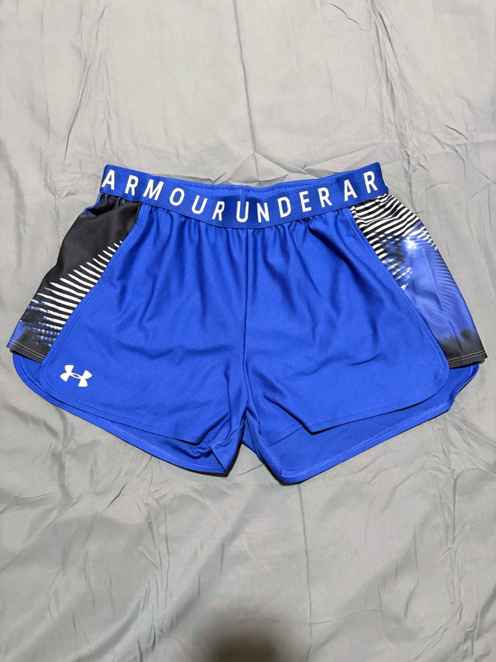 Under Armour Royal Blue Athletic Shorts with Black Accent Waistband